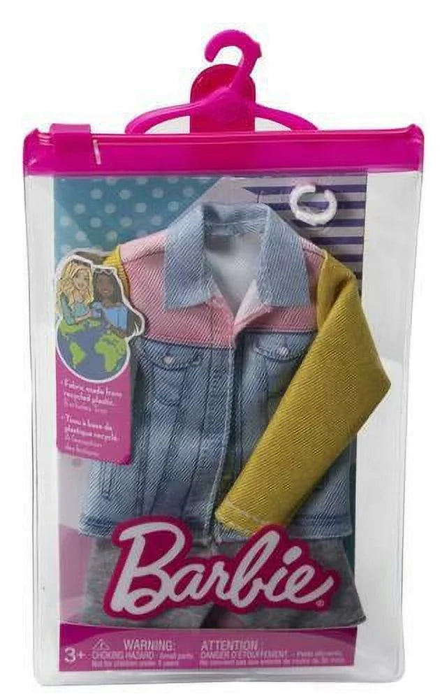 Barbie Fashion Pack Sporty Sleeves Shorts Long Sleeve Denim Jacket Z668558