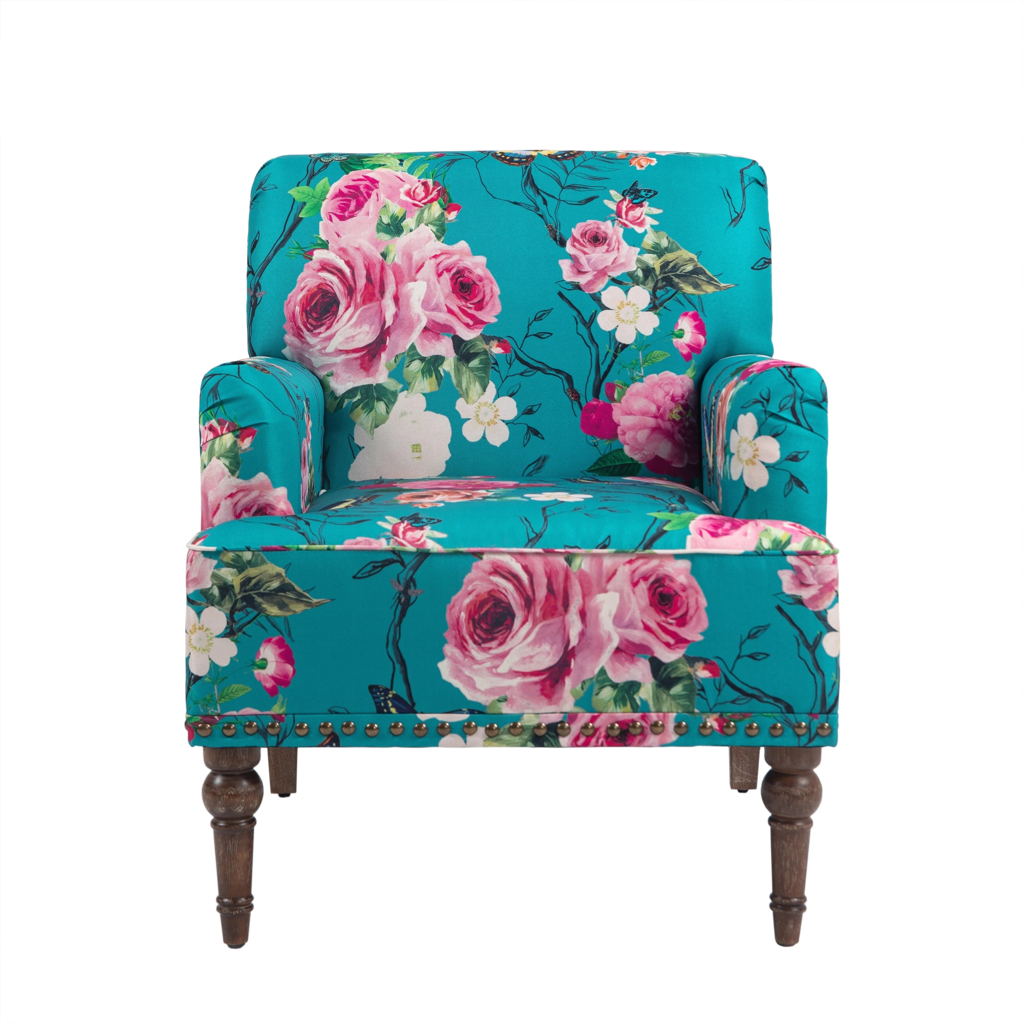 Upholstered Stripe Accent Chair Q478377