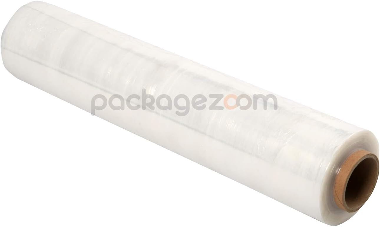 4 Rolls 15" x 1500 Ft Clear Stretch Wrap, 55 Gauge F545322