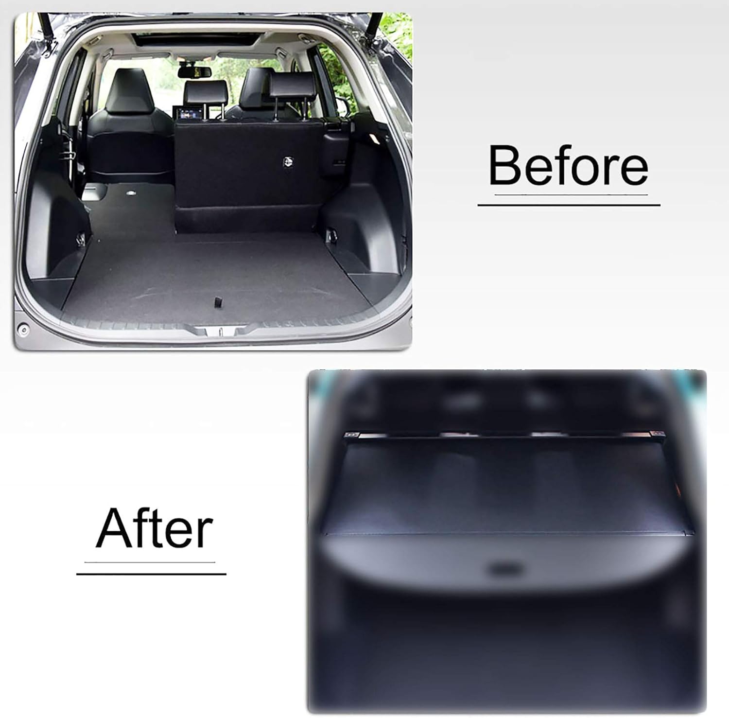Cargo Security Rear Trunk Cover Retractable Black Pack of 2 M94277