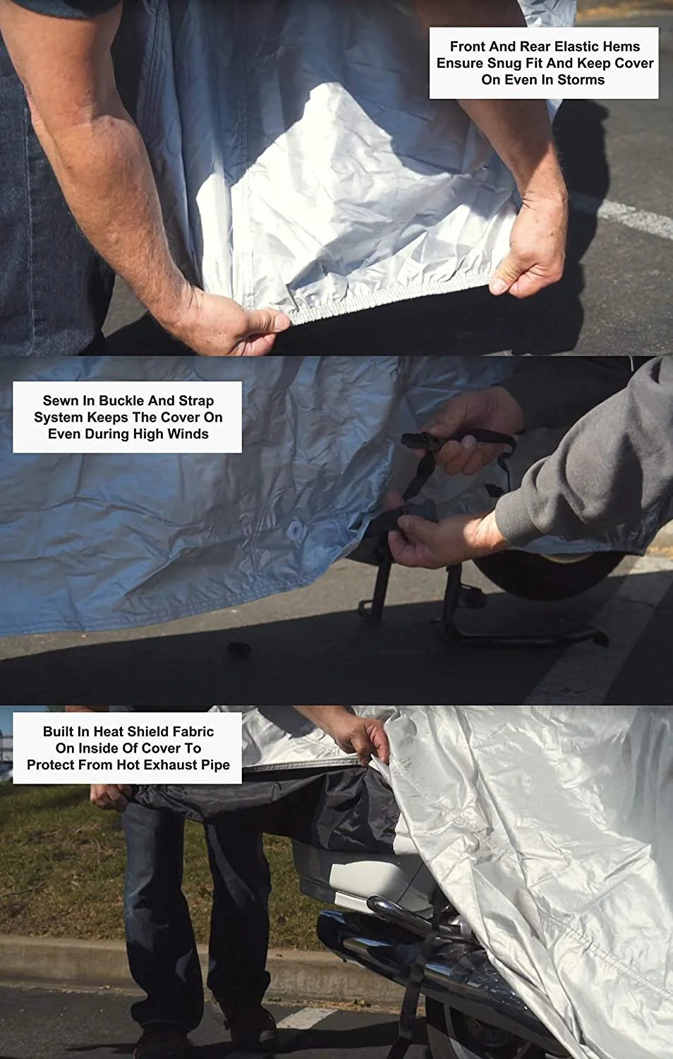 Scooter Cover with Reinforced Securing Straps and Storage Bag K367653
