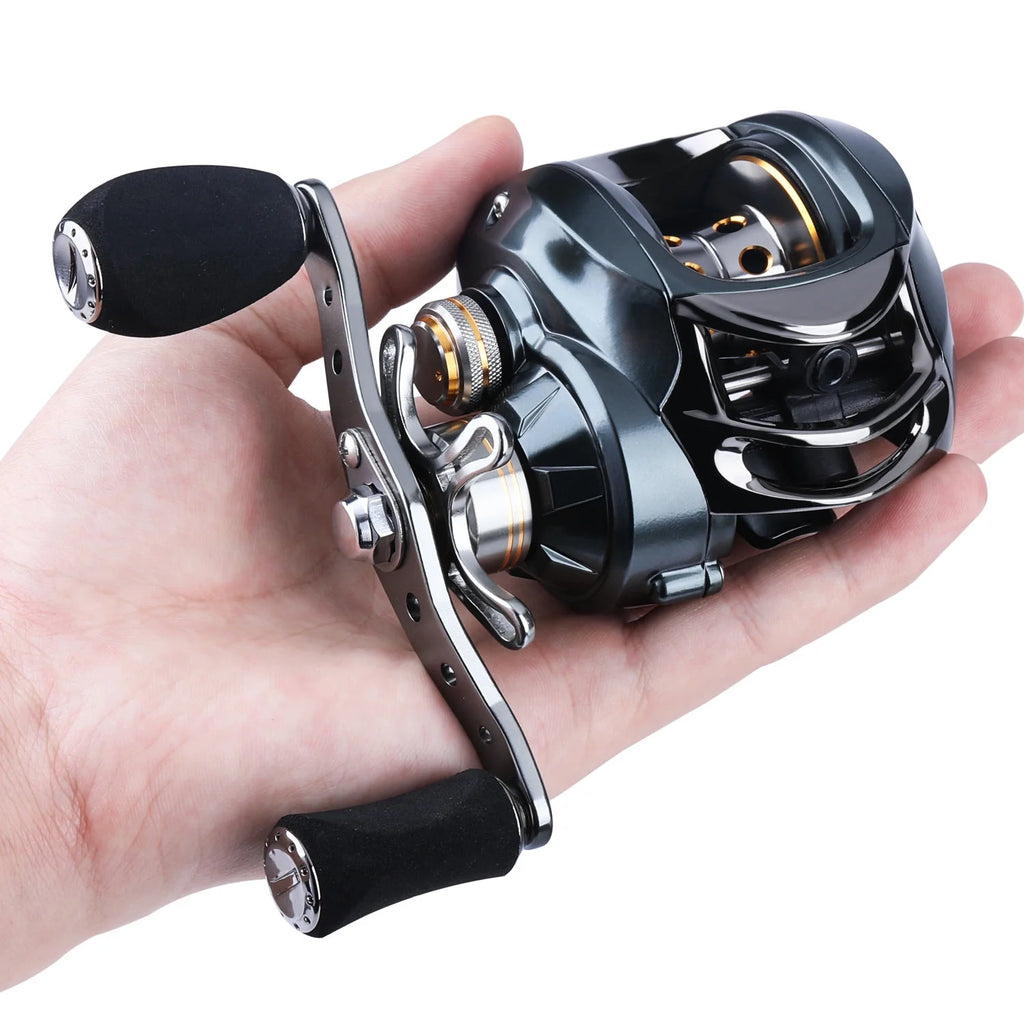Low Profile Baitcasting Reel 11+1 Bearings 18LB Carbon Drag Fishing Reel Q4227