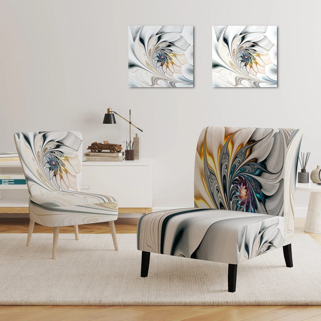 Upholstered Floral Accent Chair A26887