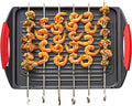 Cast Aluminium Griddle Plate for Stove Top & 6 Stainless Steel Skewers, Pack of 2 P33023