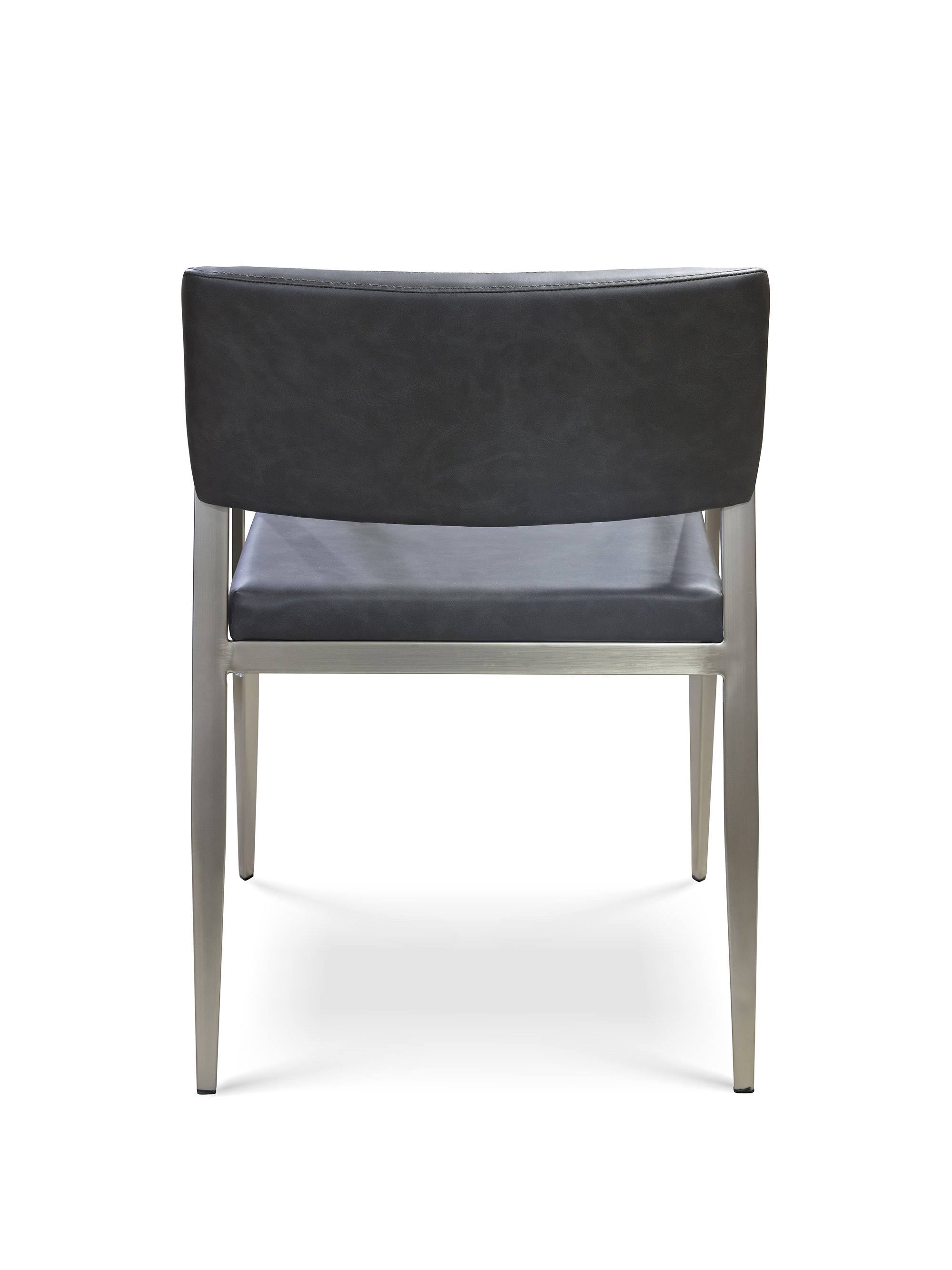 Grey/Black Steel Armchair G6421