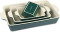 Ceramic Baking Dish Set of 4 Pcs, Rectangular Porcelain Bakeware, 14.7 x 8.5 x 2.6 Inches O7072