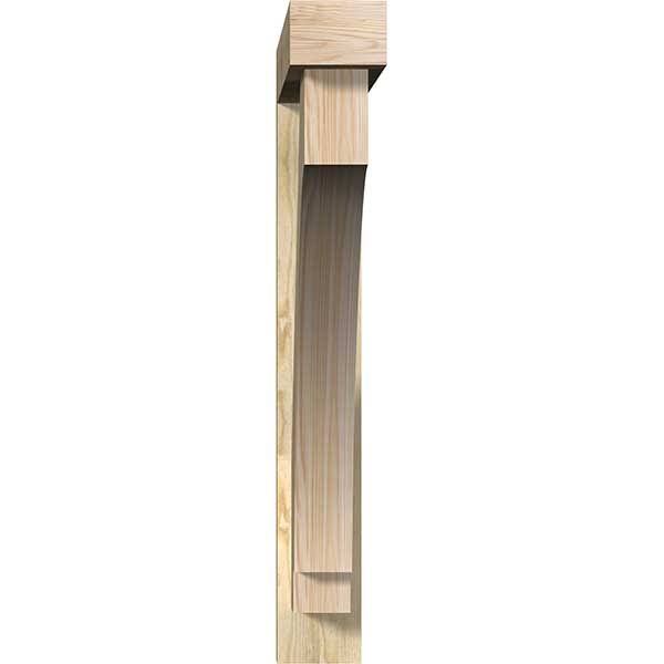 6x22W x 44x22D x 44x22H Rough Sawn Bracket with Offset Brace, Douglas Fir S5261