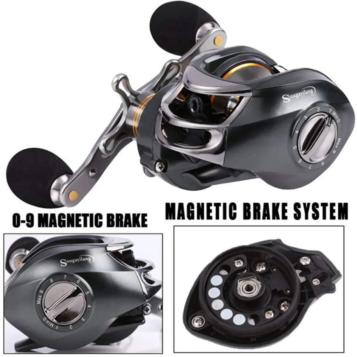 Low Profile Baitcasting Reel 11+1 Bearings 18LB Carbon Drag Fishing Reel Q4227