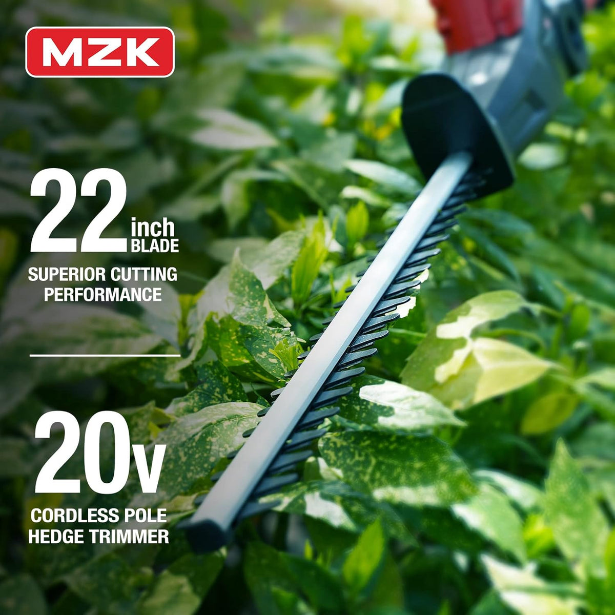 20V 21.3" Cordless Pole Hedge Trimmer with Steel Blade T4119
