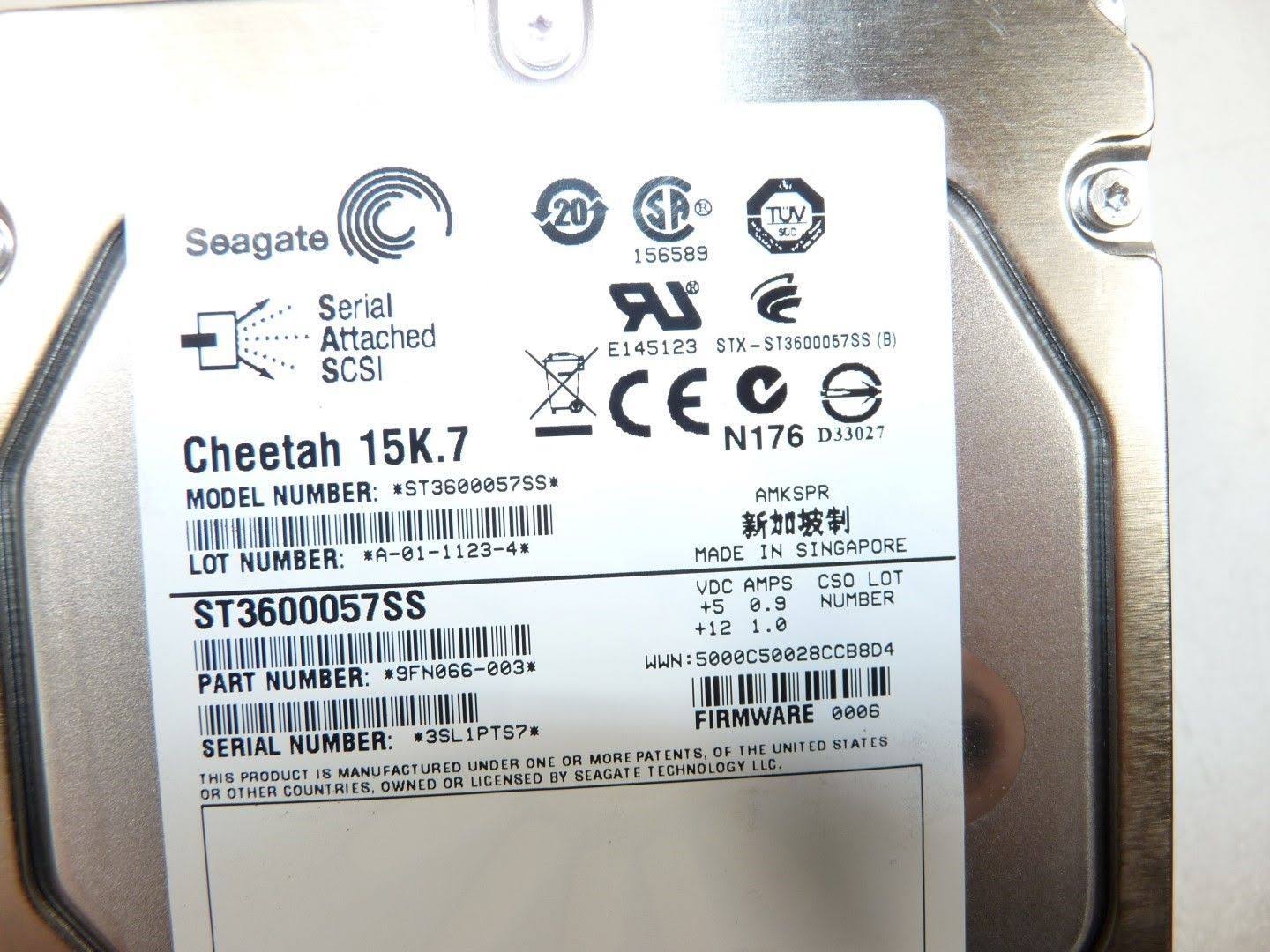 600GB SAS Internal Hard Drive F2769