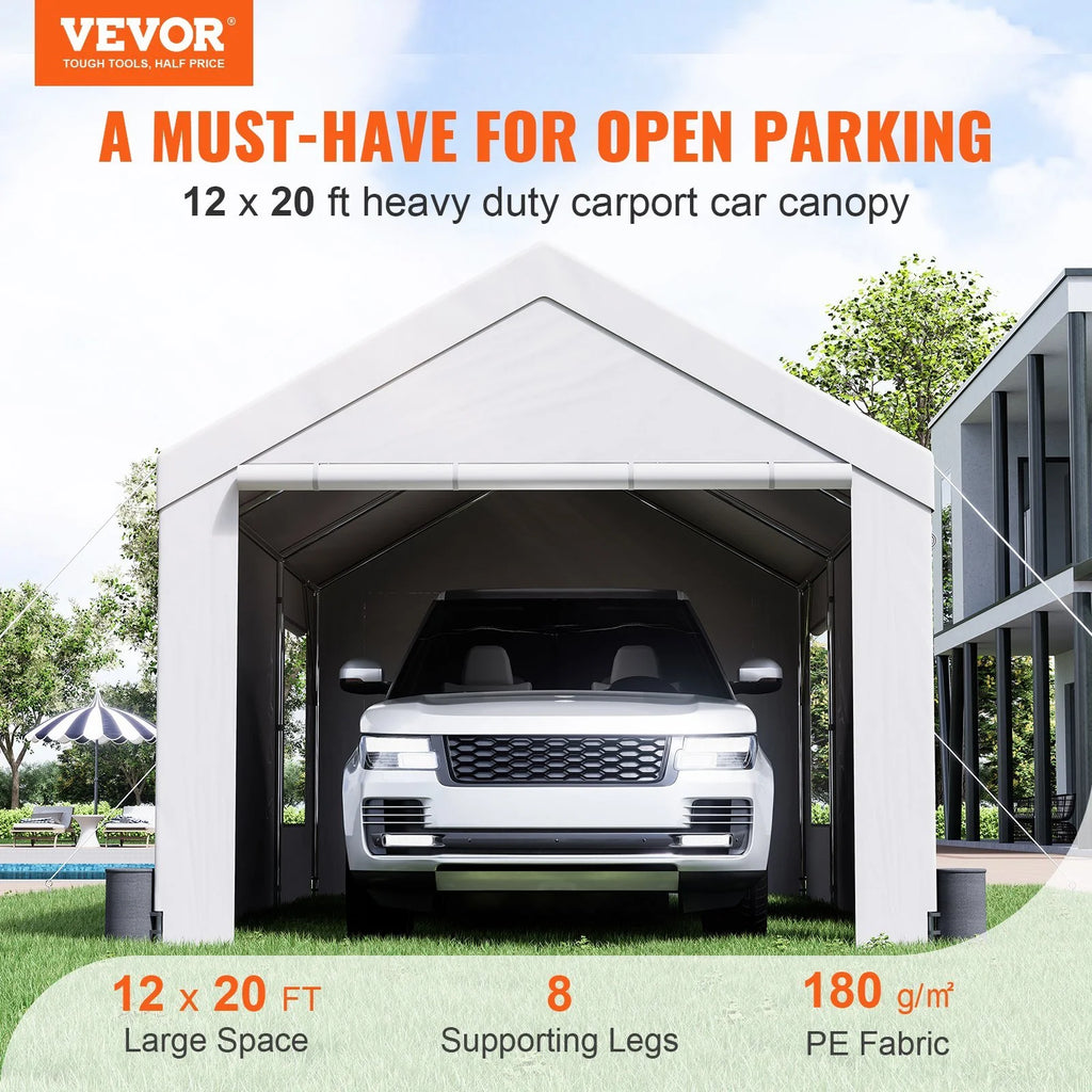 Heavy Duty Car Canopy with Roll-up Ventilated Windows I171894