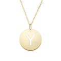 14k Yellow Gold Polished Initial y Necklace With Lobster Clasp 18 Inch R7061