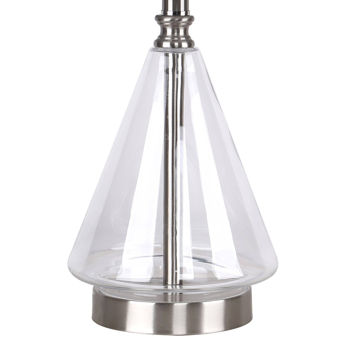 Set of 2 Glass Accent Lamps with Brass Accents N621810