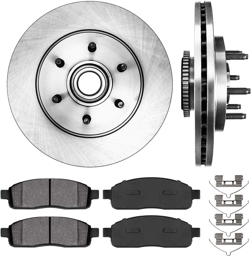 6 Lug Brake Disc Rotors and Metallic Brake Pads Y73373