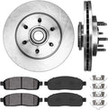 6 Lug Brake Disc Rotors and Metallic Brake Pads Y73373