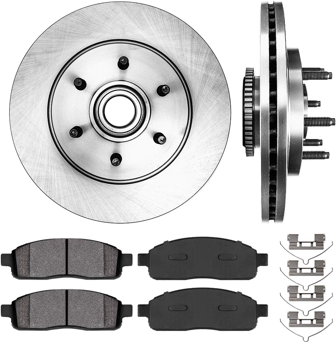 6 Lug Brake Disc Rotors and Metallic Brake Pads Y73373