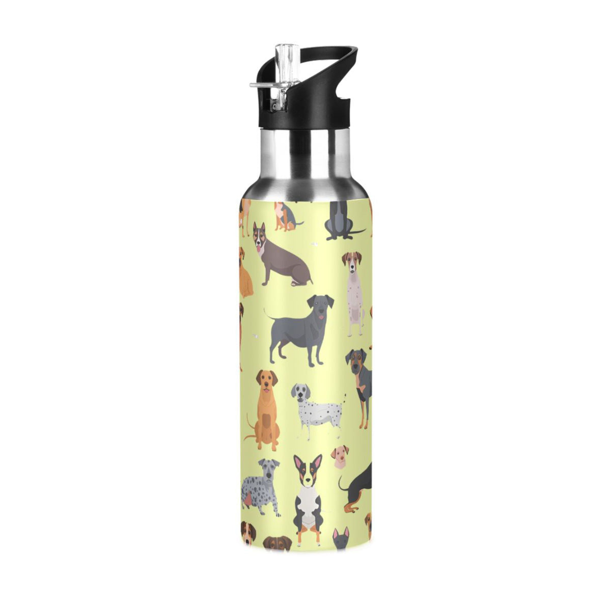 Cartoon Car Trucks Insulated Stainless Steel Water Bottle with Straw Lid 20 oz A254