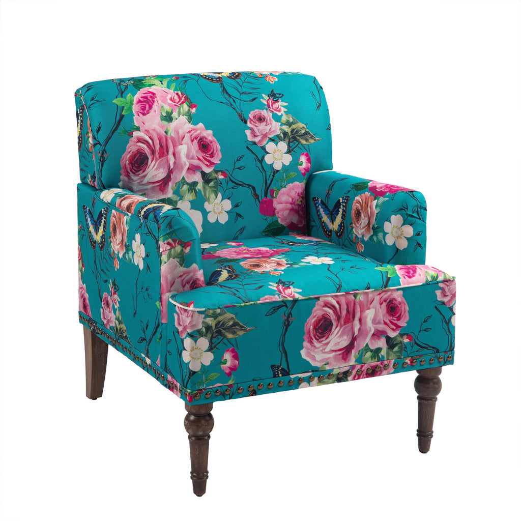 Upholstered Stripe Accent Chair Q478377