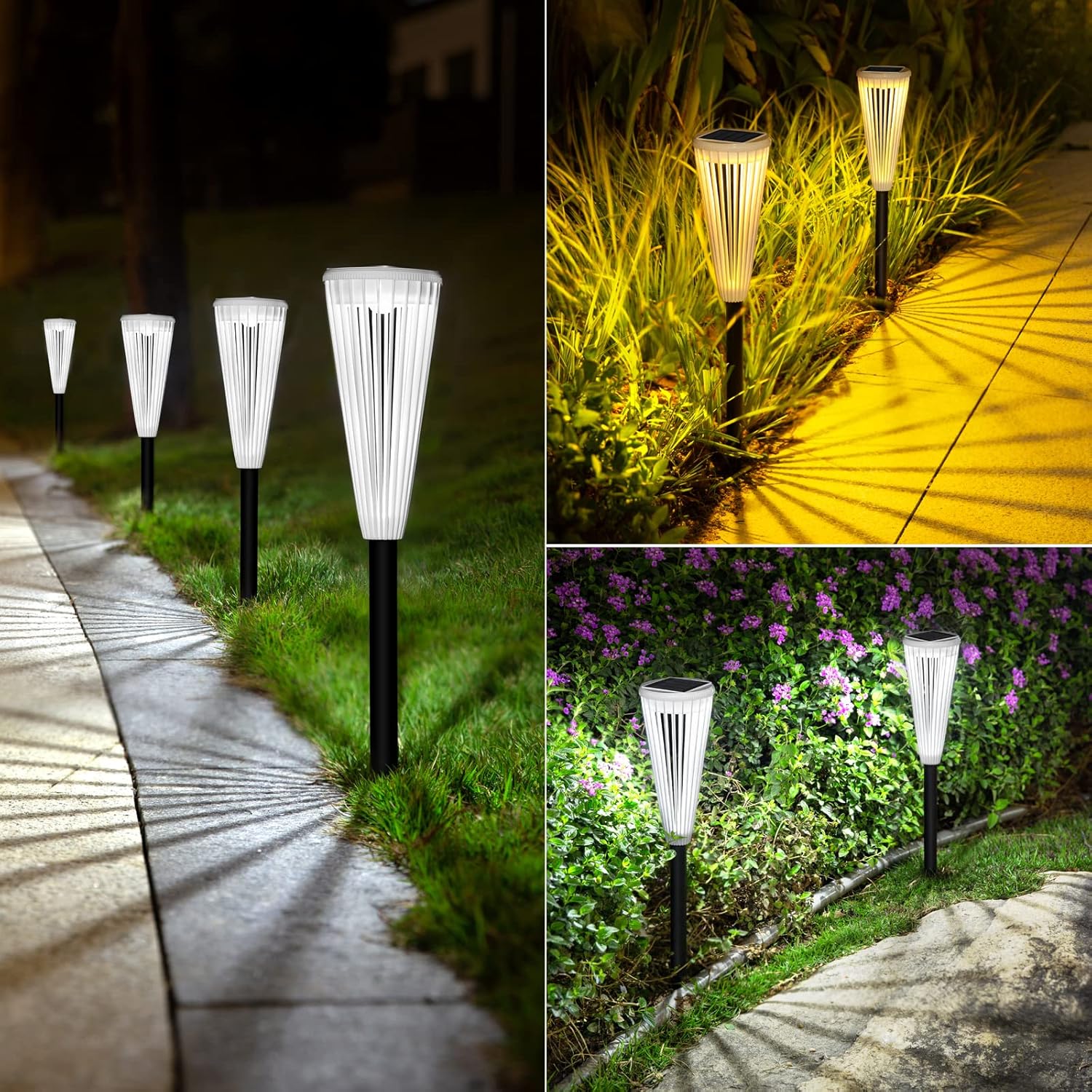 6 Pack Solar Powered Pathway Lights J519
