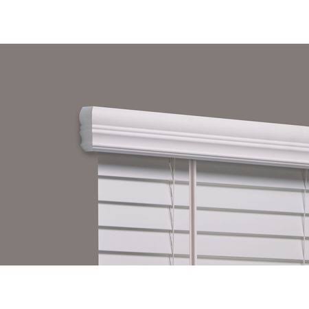 Cordless Faux Wood Blind, White, 66x22w x 32 K3985