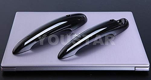 Door Handle Cover with Push Button Gloss Black Pack of 2 A4328