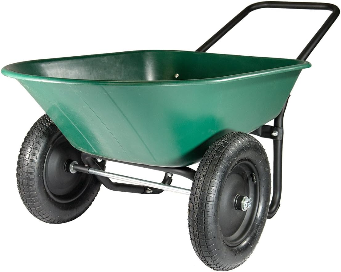 2 Tire Wheelbarrow Garden Cart J162