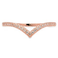 0.12 ct Genuine Cultured Diamond 18K Rose Gold Stackable Ring H719132
