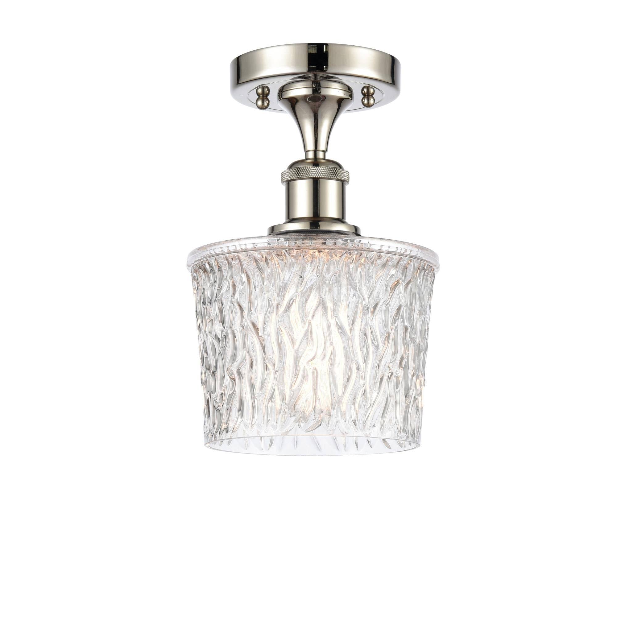 Polished Nickel Semi-Flush Mount Light J776