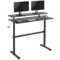 Crank Height Adjustable Standing Desk with Attachable Shelf Y9022