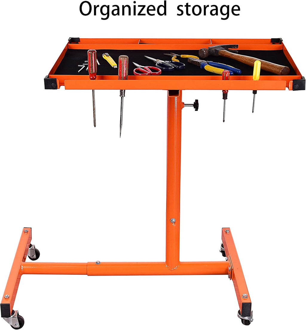 Orange Rolling Tool Tray With Drawer Work Table P209969