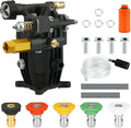 3/4 Shaft Horizontal Pressure Washer Pump, Max 3300 PSI @ 2.5 GPM, Anodized Die-Cast Aluminum C2288