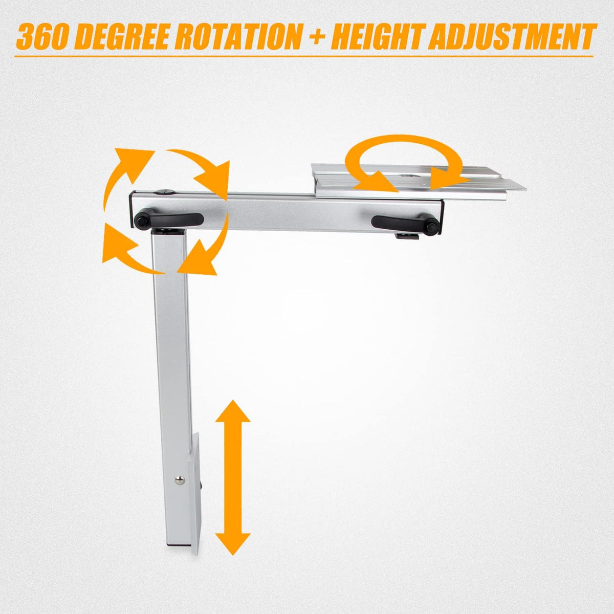 Height Adjust 360 Degree Rotation Removable RV Table Leg Bracket W9506