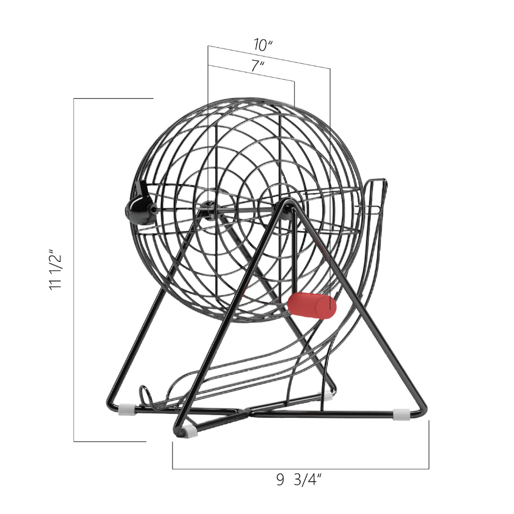Black Steel Bingo Cage Z71856