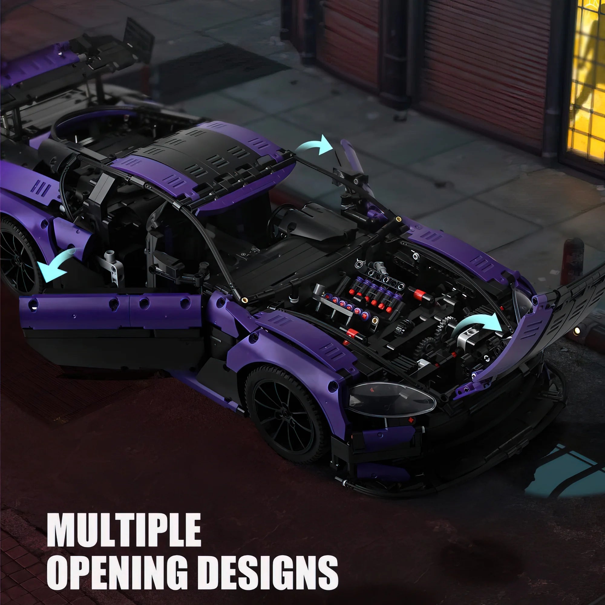 Purple Speed Champion Sports Car Building Kit Toy C242