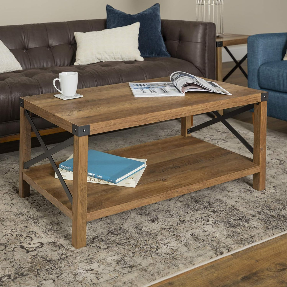 58 Inch Reclaimed Barnwood TV Stand Cabinet K62790