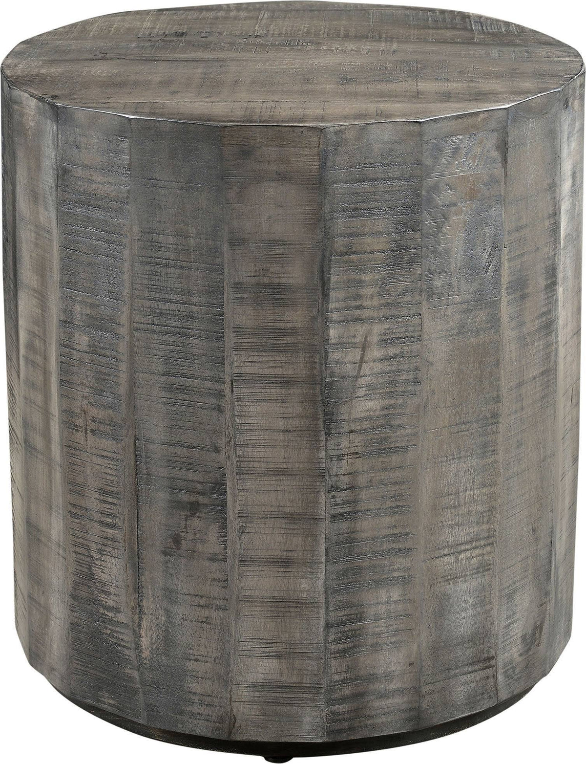 Distressed Grey Accent Table W172