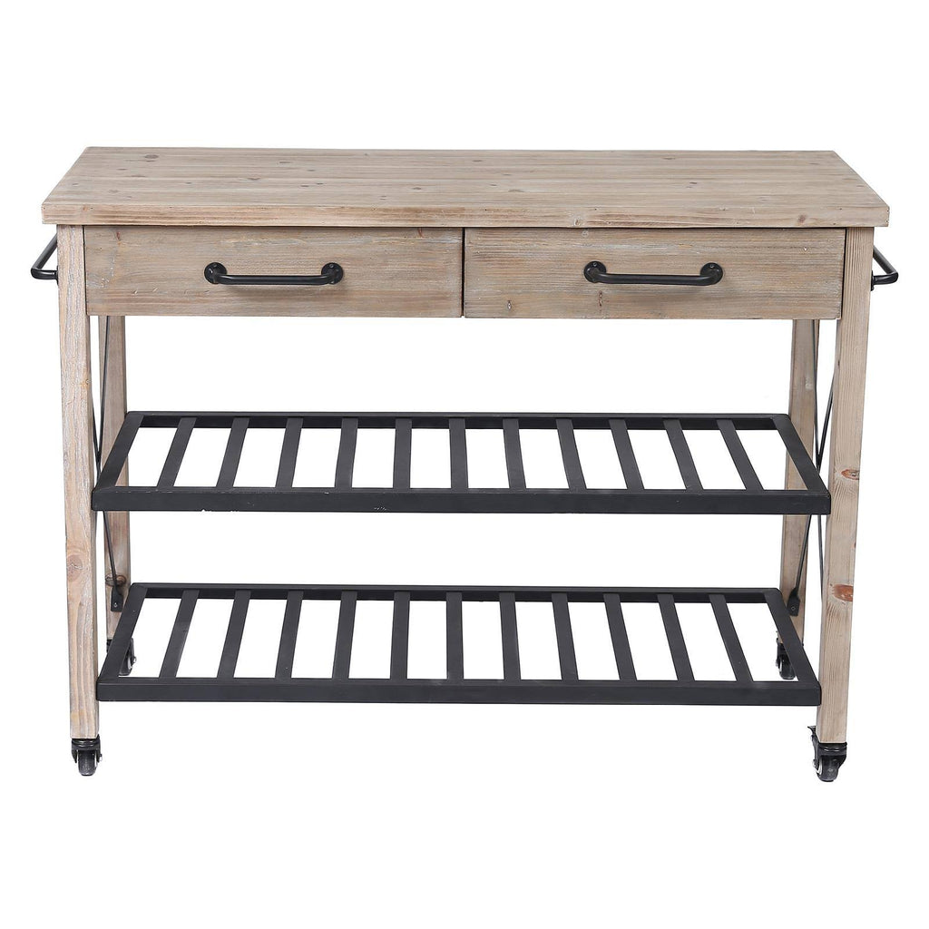 2-Drawer Kitchen Cart in Natural T2920