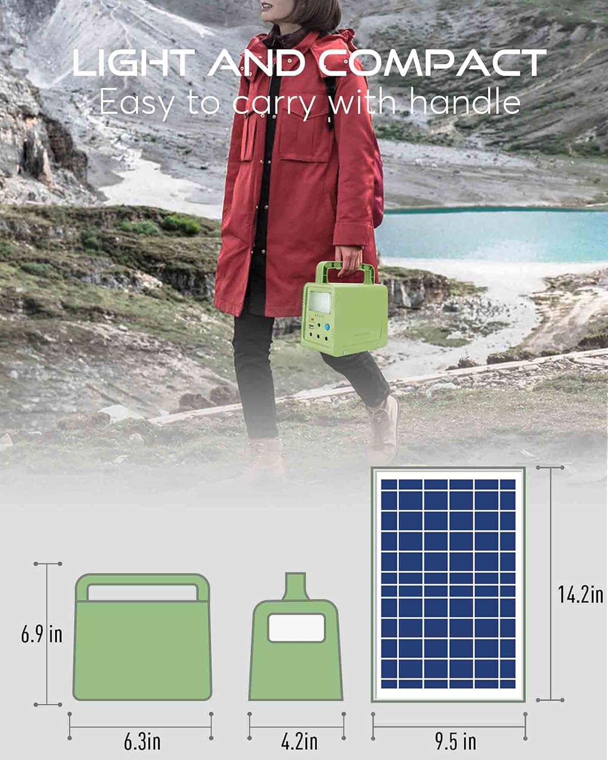 84Wh Portable Solar Generator with Solar Panel F7378