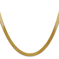 14k Yellow Gold 5mm Herringbone Chain Necklace 24inch K231211
