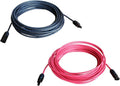 10 Gauge 30 Feet Black + 30 Feet Red Solar Panel Extension Cable Wire, Pack of 2 Q798
