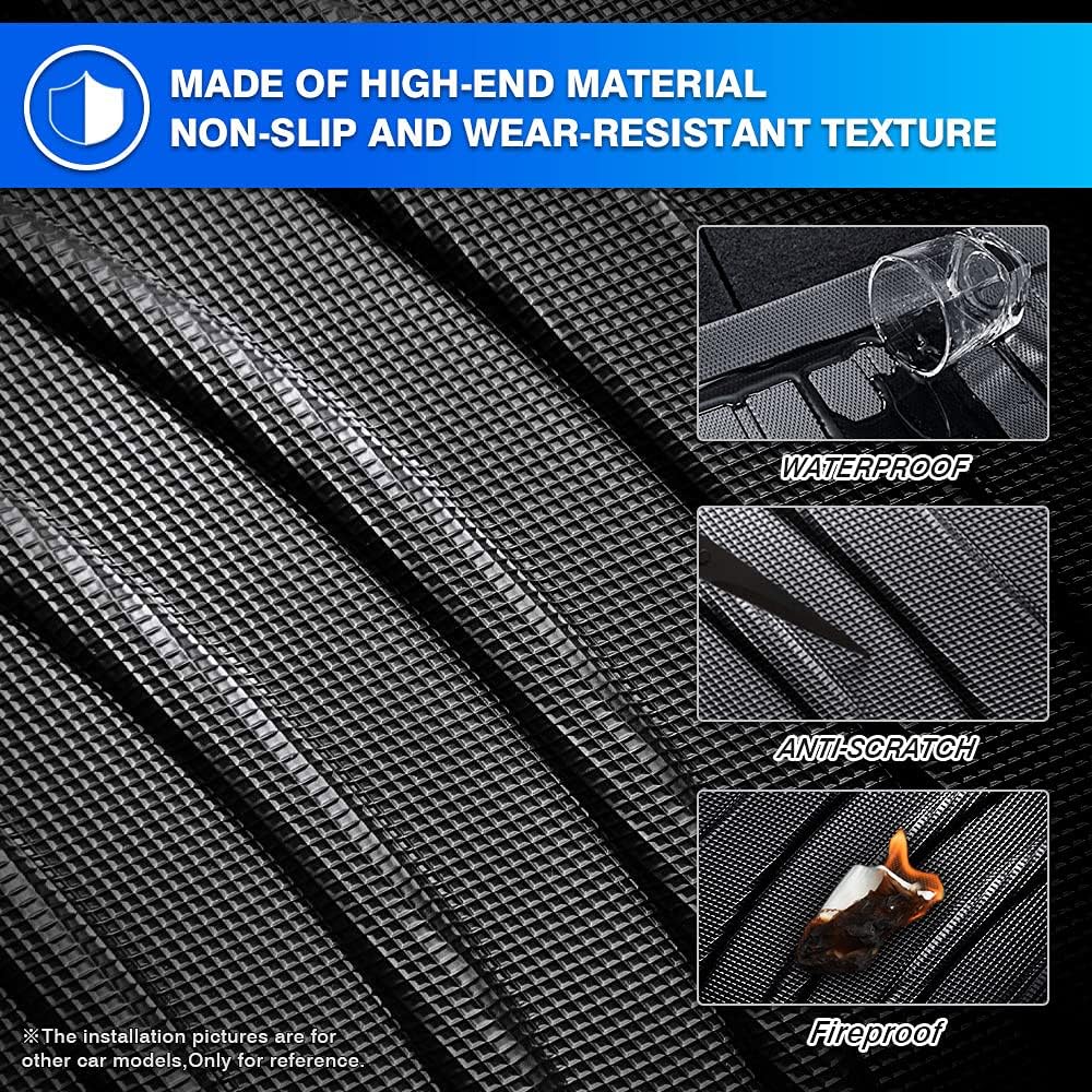 TPE All-Weather Floor Mat Liners Front & Rear Row Full Set X34837