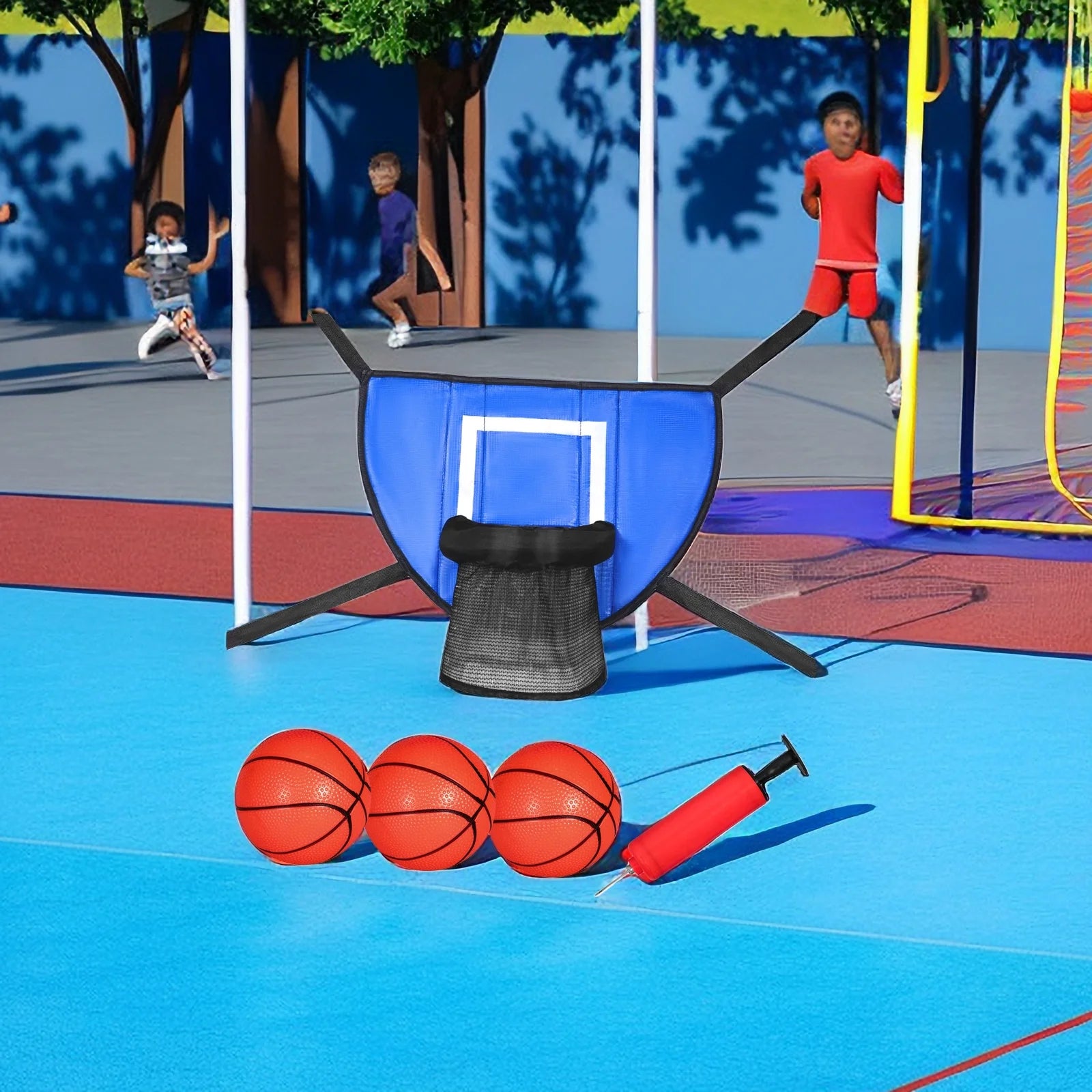 Basketball Hoop for Trampoline with Connection Ropes O52994