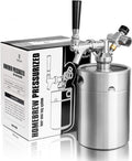 64oz Stainless Steel Pressurized Mini Keg Growler with Co2 Regulator Q79454