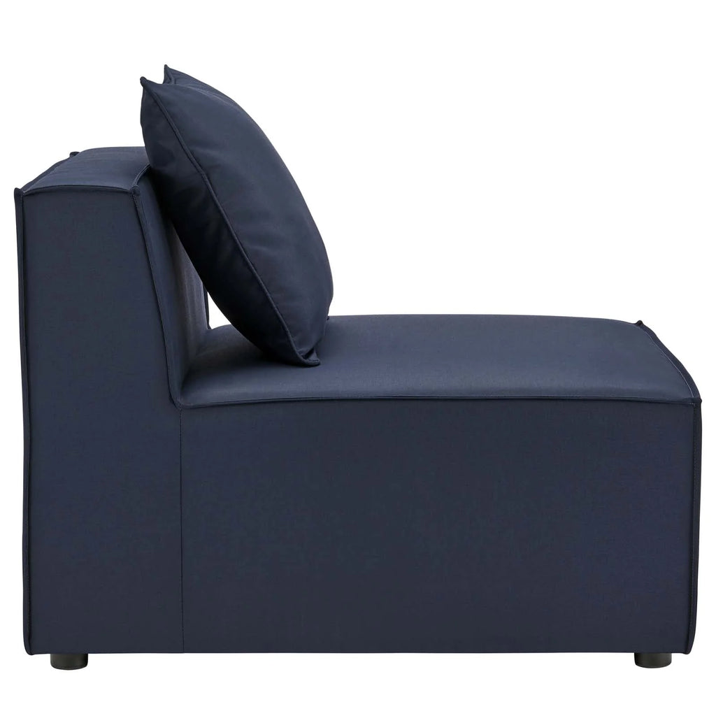 5-Piece Upholstered Sectional Sofa in Navy C550
