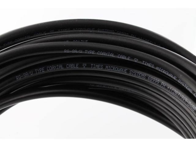 40 Feet RG8u Coax Antenna Cable with Silver Teflon UHF Connectors C5550