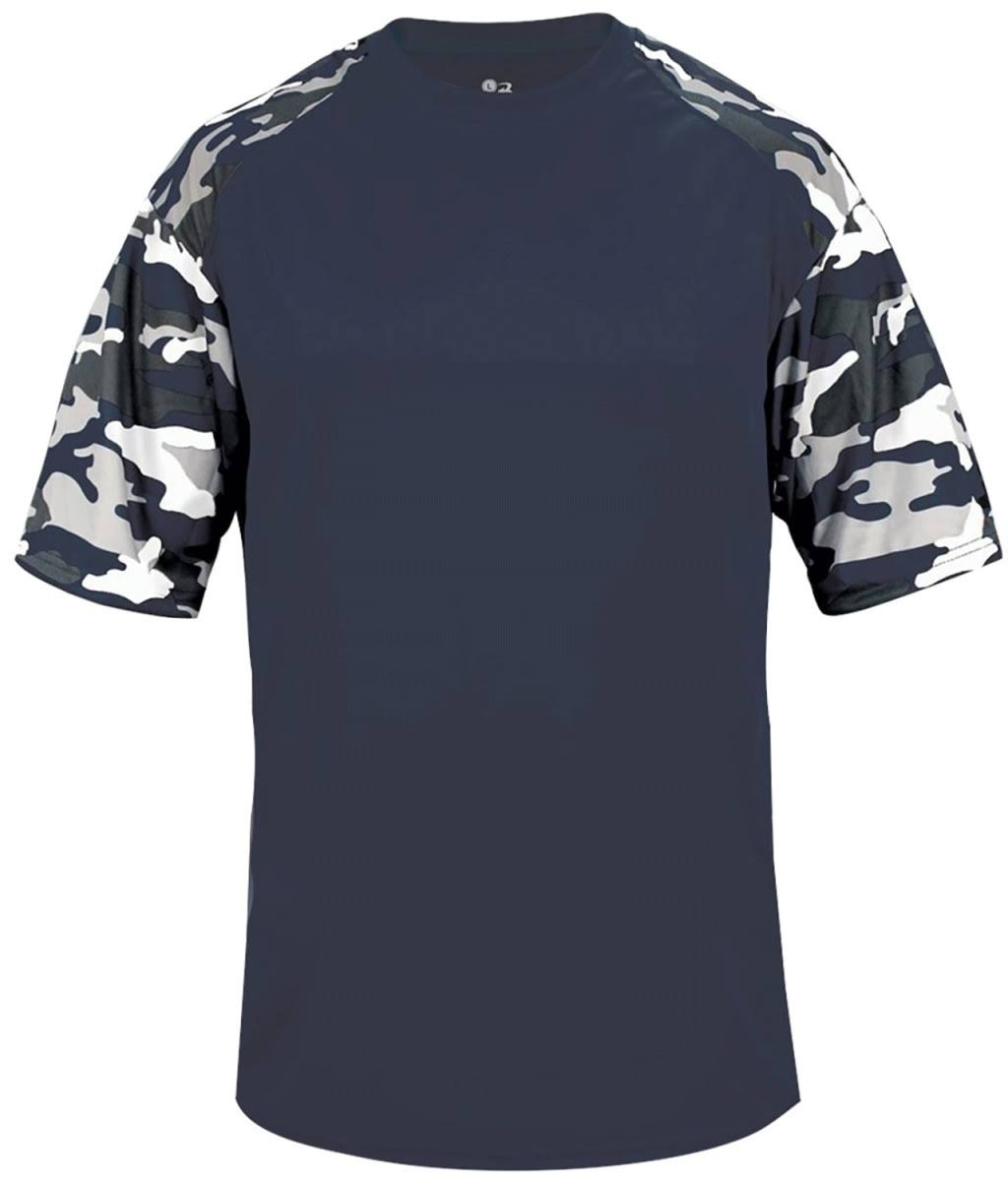Navy Camo Youth Tee Y6410
