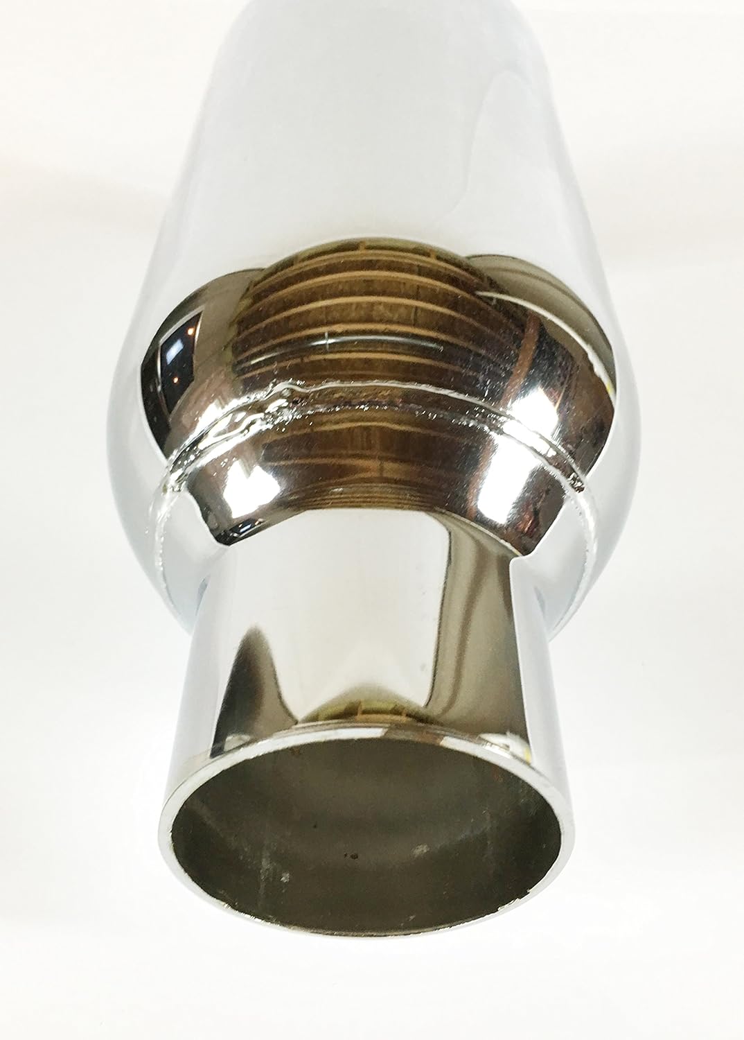 Chrome Plated Rolled Straight Cut Exhaust Tip D568