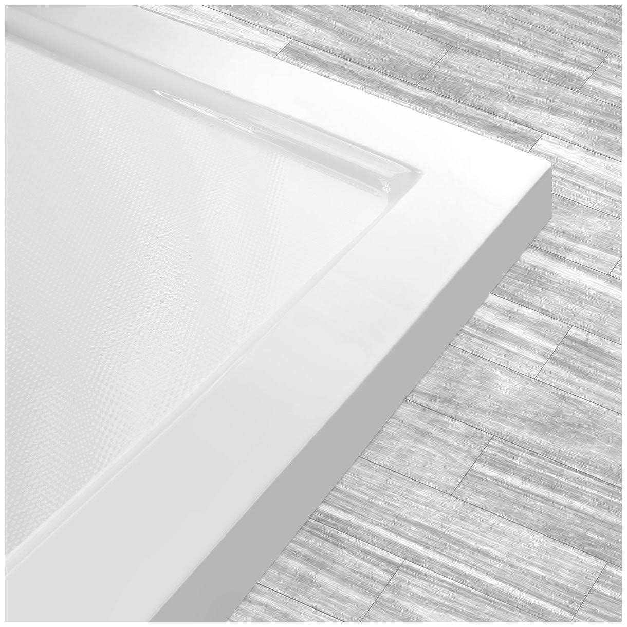 Left Double Threshold Shower Pan Base Wall Corner Left Drain Y7537