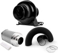4 Inch 195 CFM Inline Fan with Carbon Filter and 8 Feet Ducting K8844