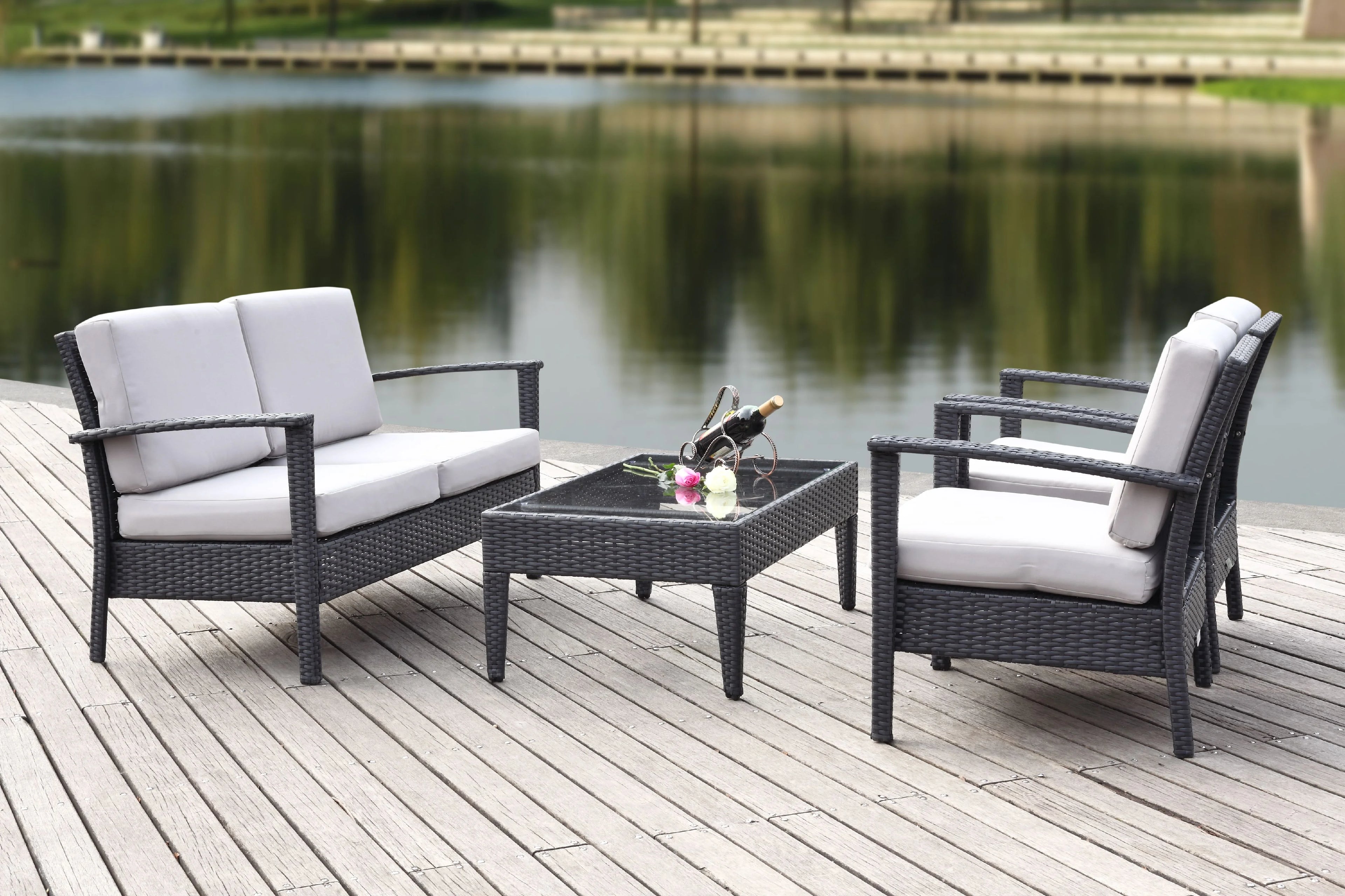 4 Piece Outdoor Set with Cushion O395